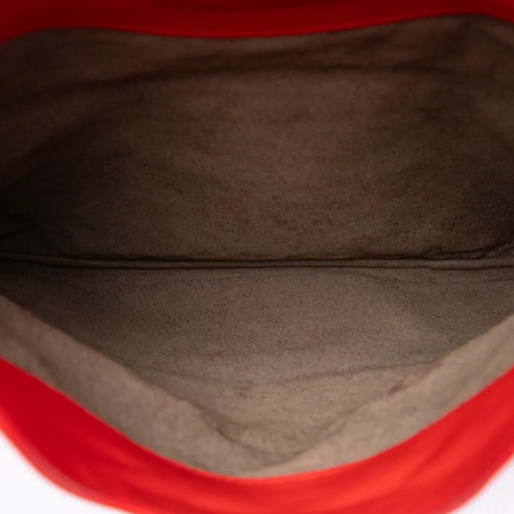 Bottega Veneta Nappa Intrecciato Turn Lock Clutch Red Leather Very good - Model View