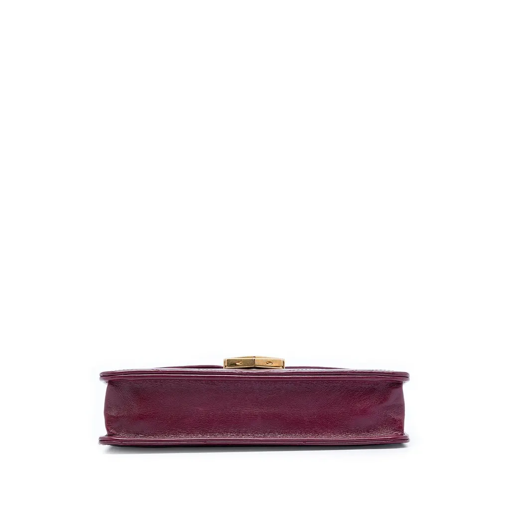Chanel Chevron Calfskin Medal Wallet On Chain Red Leather Very good - Inside View