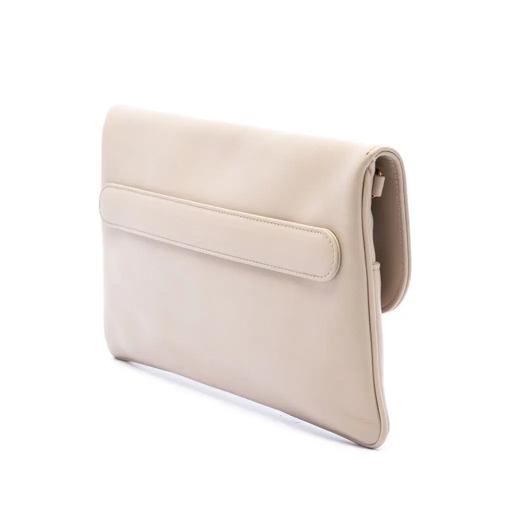 Dior Medium Calfskin DiorDouble Chain Bag Beige Leather Very good - Back View