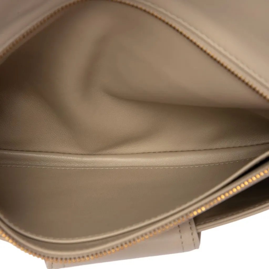 Dior Medium Calfskin DiorDouble Chain Bag Beige Leather Very good - Model View