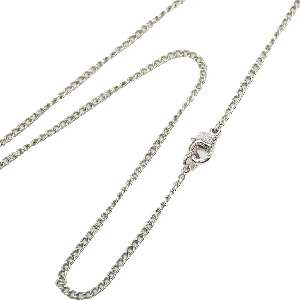 Chanel CC Brass Pendant Necklace Silver Metal Very good - Box View
