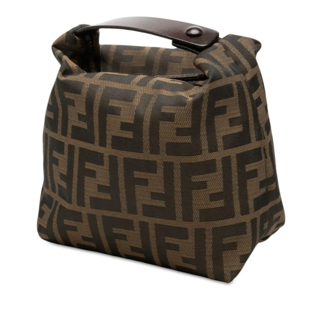 Fendi Zucca Canvas Handbag Brown Very good - Back View
