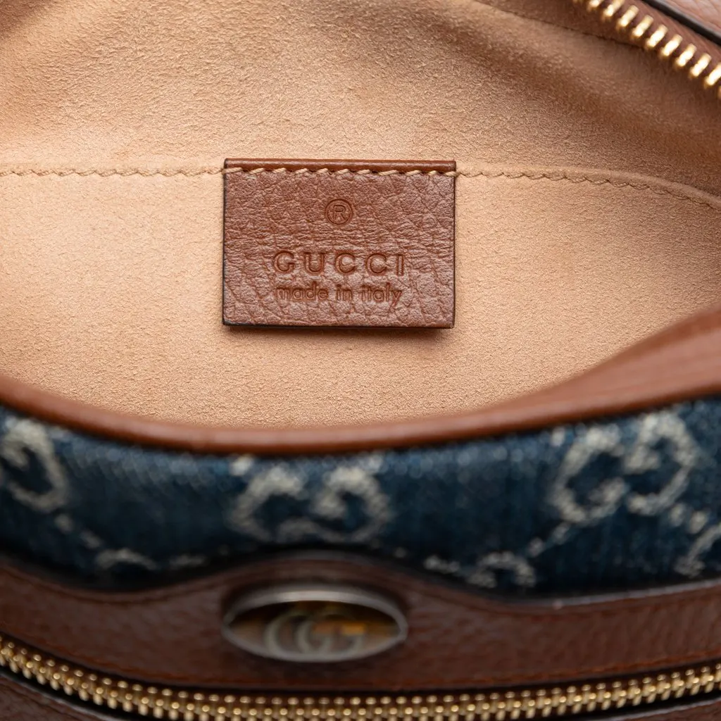 Gucci Mini GG Denim Ophidia Crossbody Blue Very good - Box View