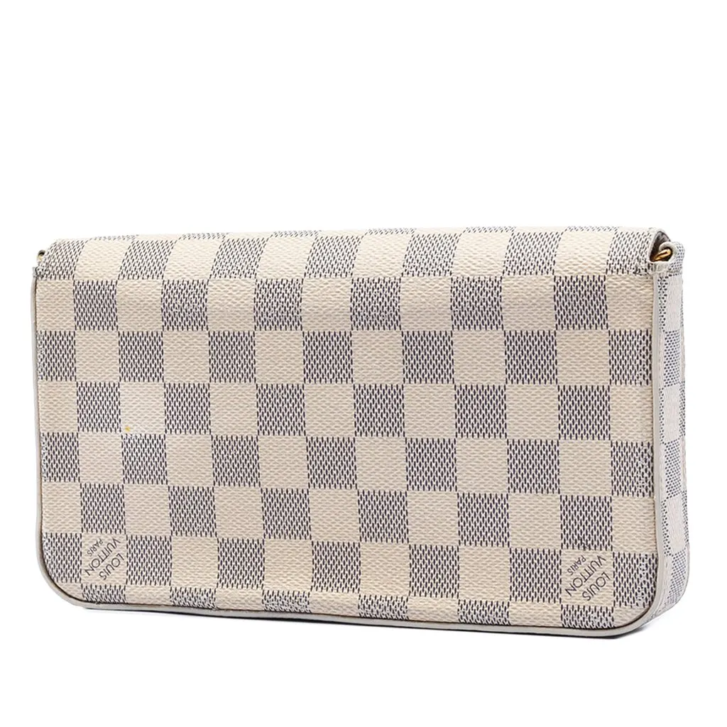 Louis Vuitton Damier Azur Pochette Felicie White Very good - Back View