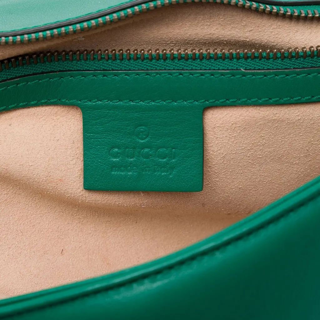 Gucci Medium GG Marmont Matelasse Leather Shoulder Bag Green Leather Very good - Box View