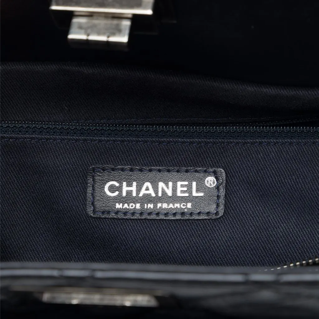Chanel Quilted Aged Calfskin Reissue 2.55 Tote Blue Leather Very good - Box View