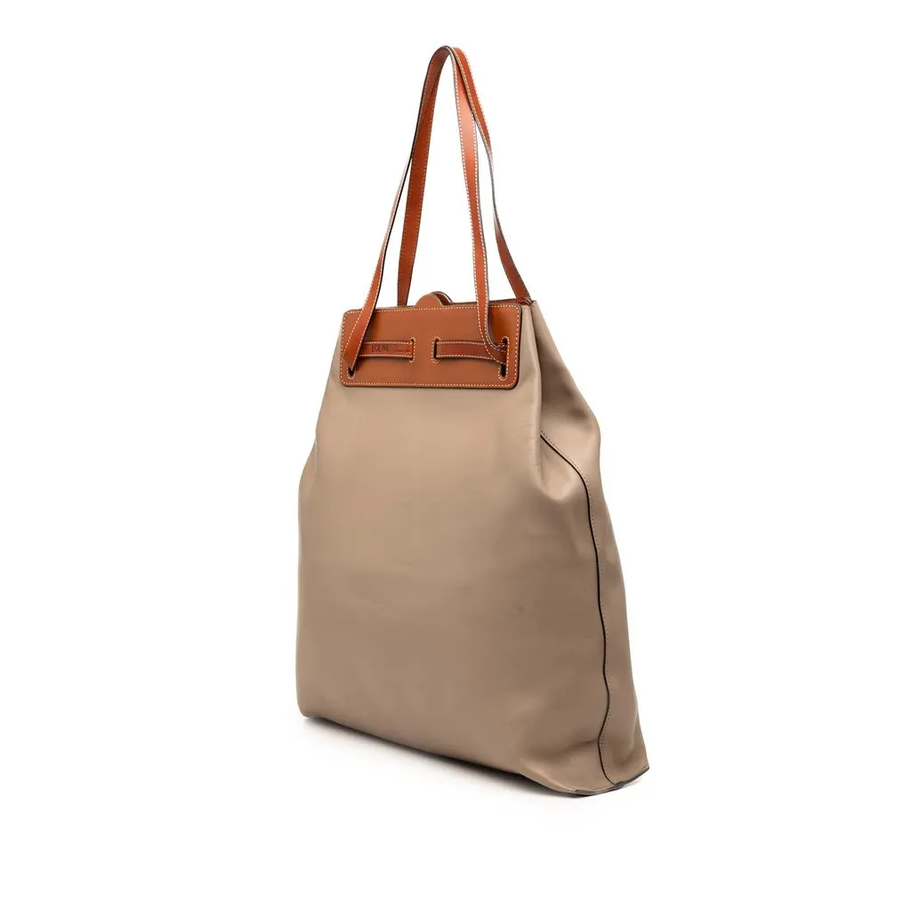 Loewe Calfskin Lazo Tote Brown Leather Very good - Back View