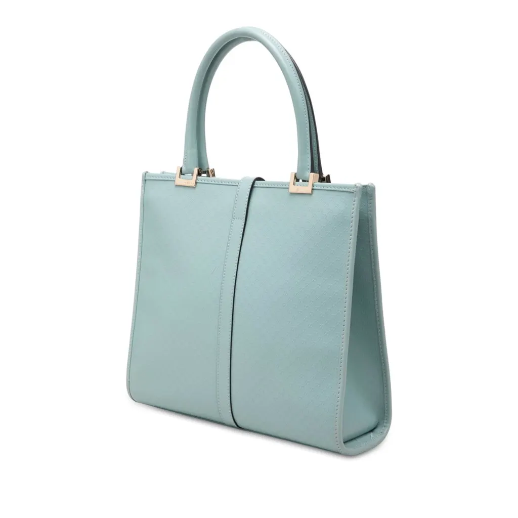 Gucci Microguccissima Jackie Handbag Blue Leather Very good - Back View