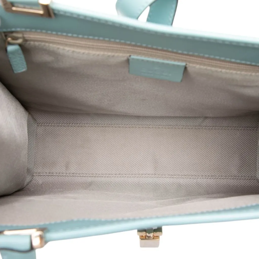 Gucci Microguccissima Jackie Handbag Blue Leather Very good - Model View