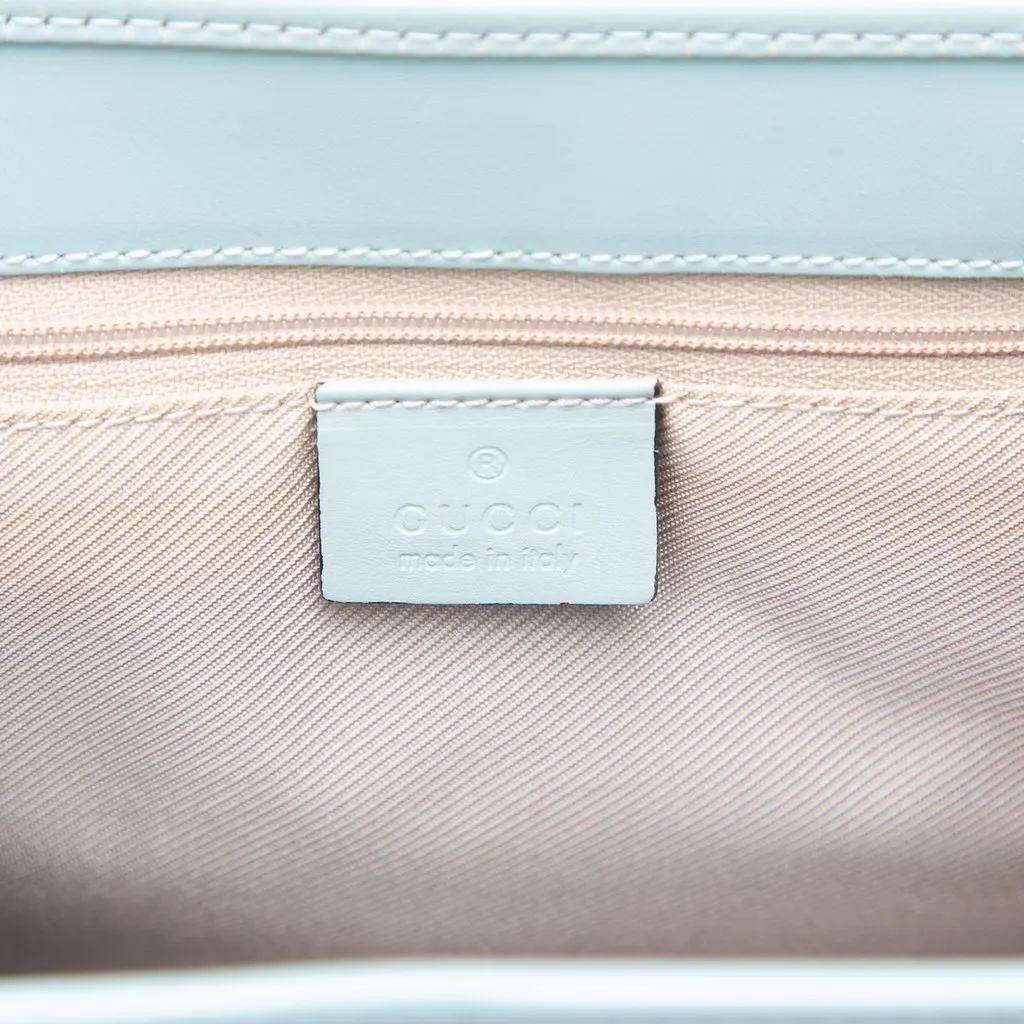 Gucci Microguccissima Jackie Handbag Blue Leather Very good - Box View