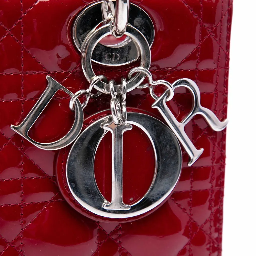 Dior Medium Patent Cannage Lady Dior Red Leather Very good - Box View