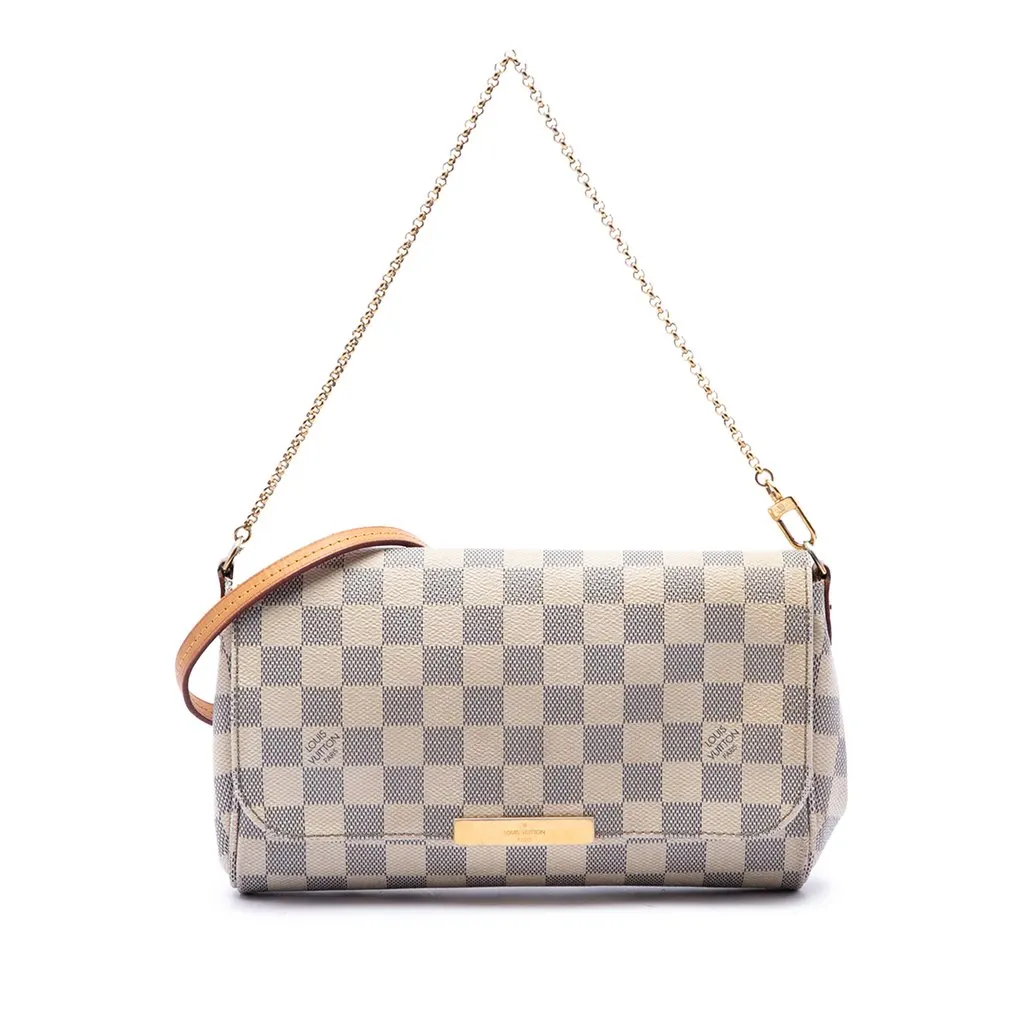 b*b様 Vuitton Ｄamie Azūru Jippīwo Louis Vuitton Damier Azur Favorite MM | Libas Collective