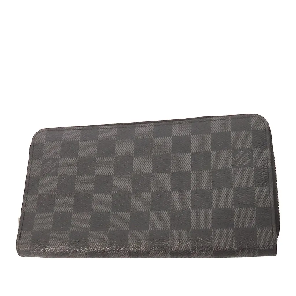 Louis Vuitton Damier Graphite Zippy Organizer Wallet Black Very good - Front View