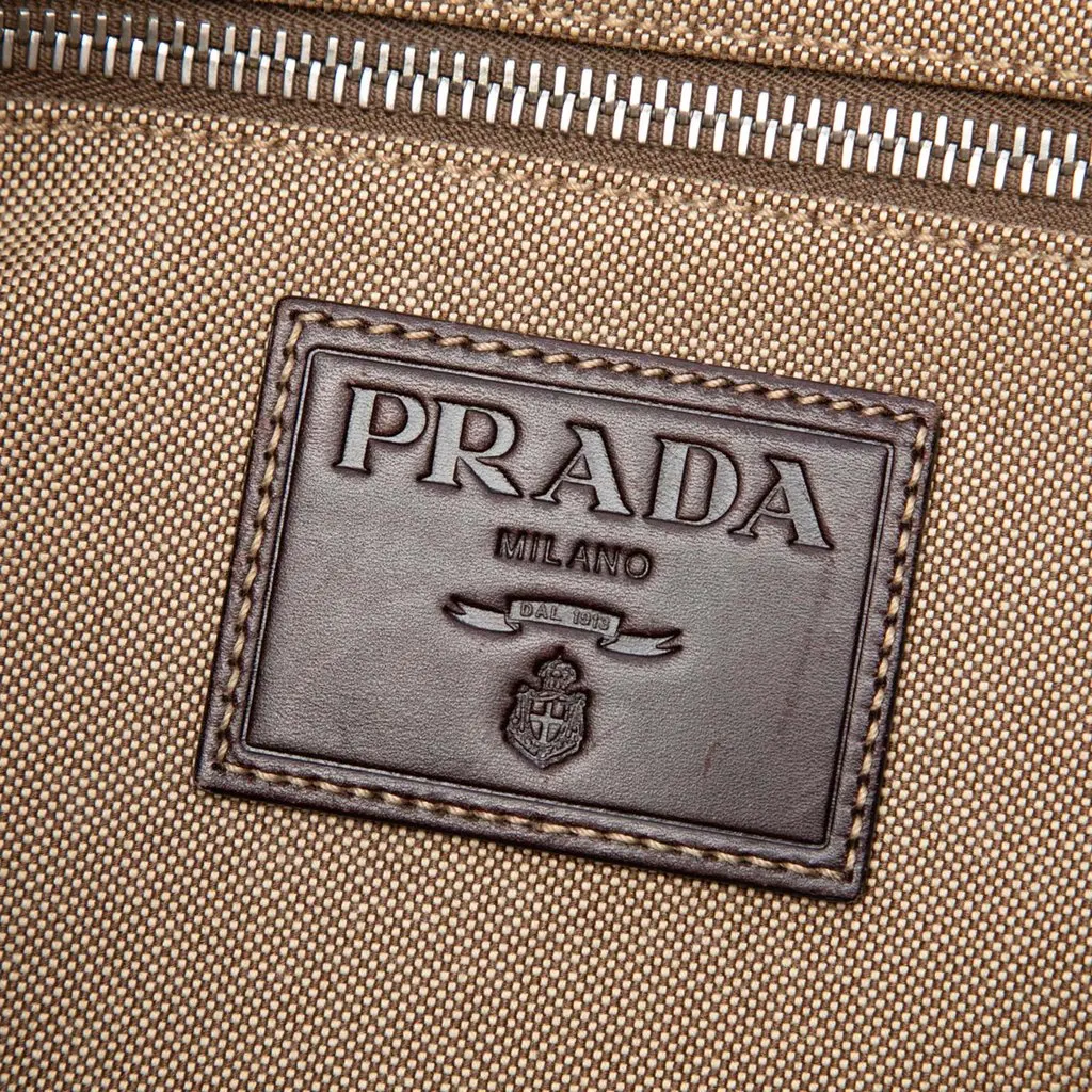 Prada Canvas Canapa Logo Messenger Bag Beige Very good - Box View