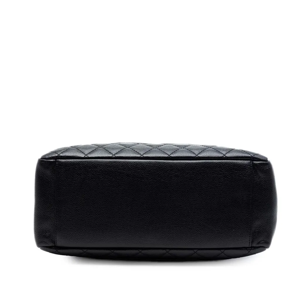 Chanel Caviar Grand Shopping Tote Black Leather Very good - Inside View