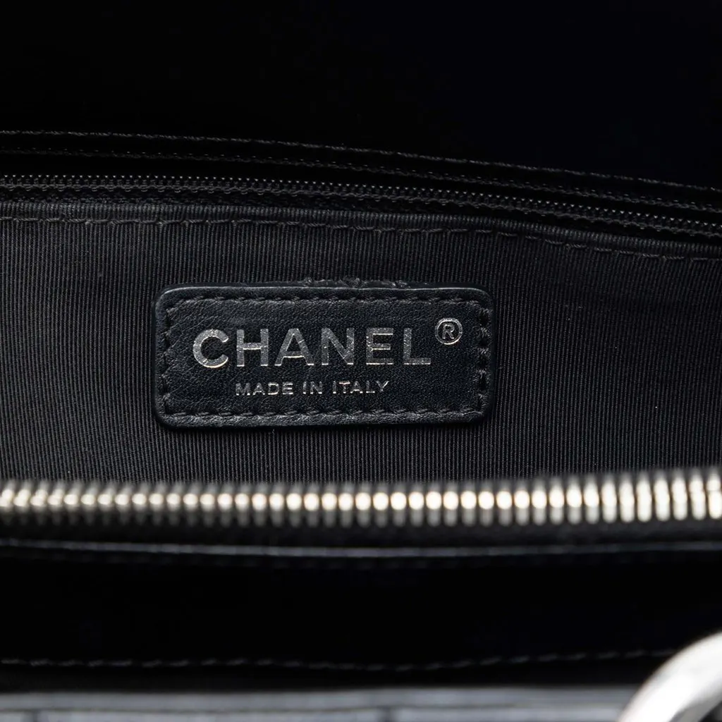 Chanel Caviar Grand Shopping Tote Black Leather Very good - Box View