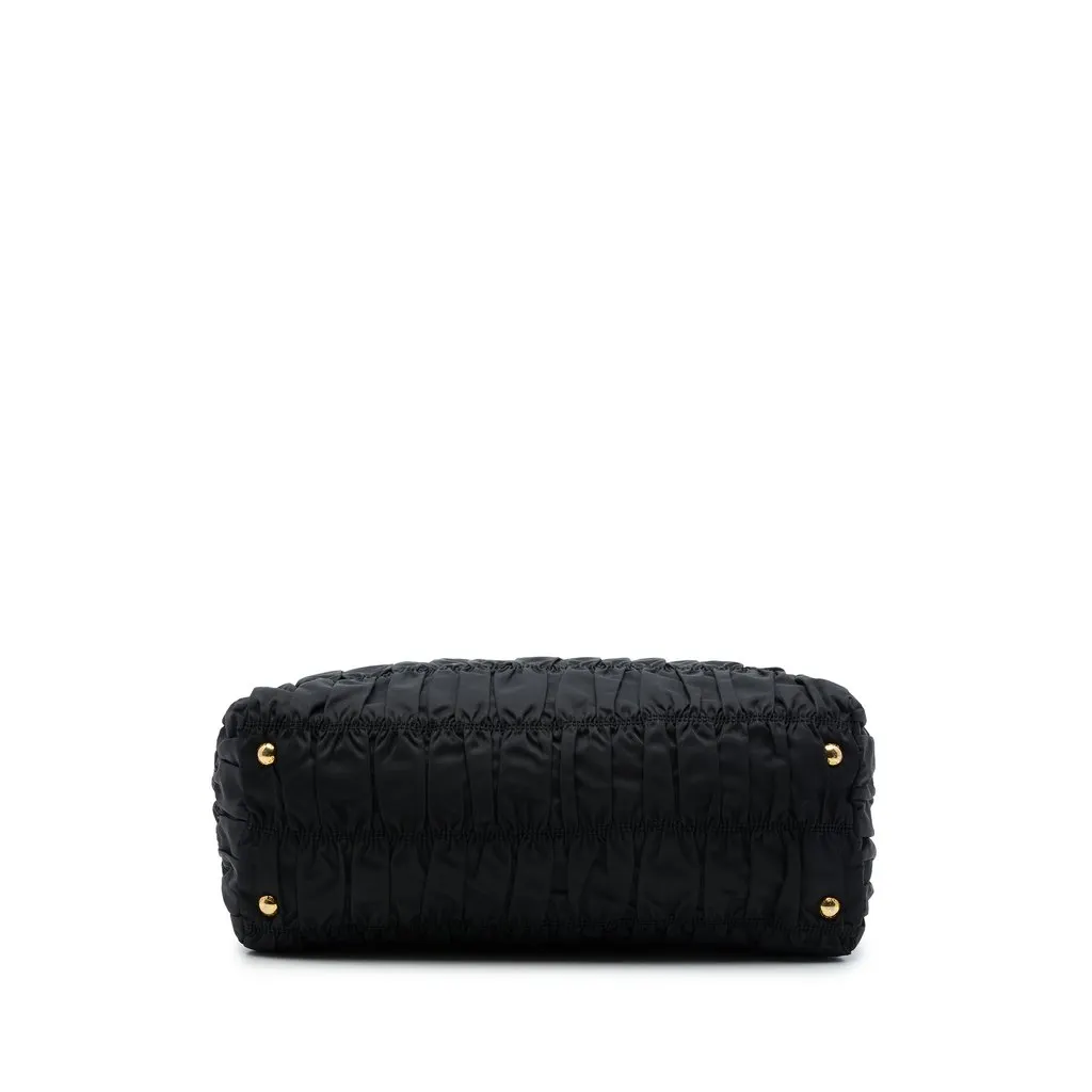 Prada Tessuto Gaufre Satchel Black Polyamide Good - Inside View