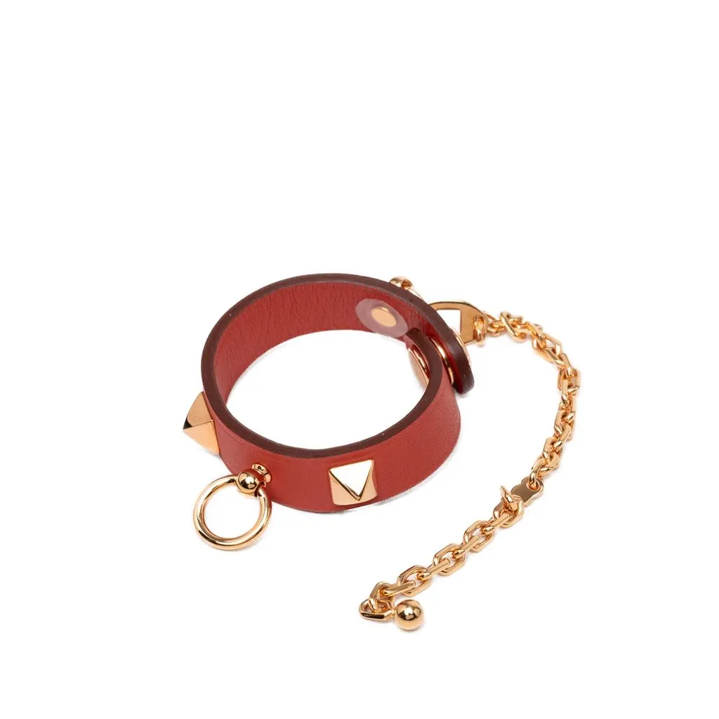 Hermès Swift Rivale Glove Clip Red Leather Very good - Front View