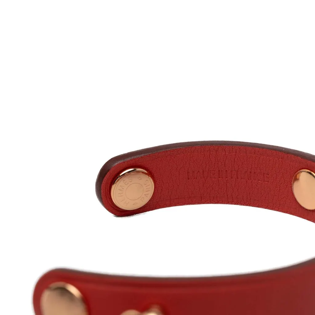 Hermès Swift Rivale Glove Clip Red Leather Very good - Inside View