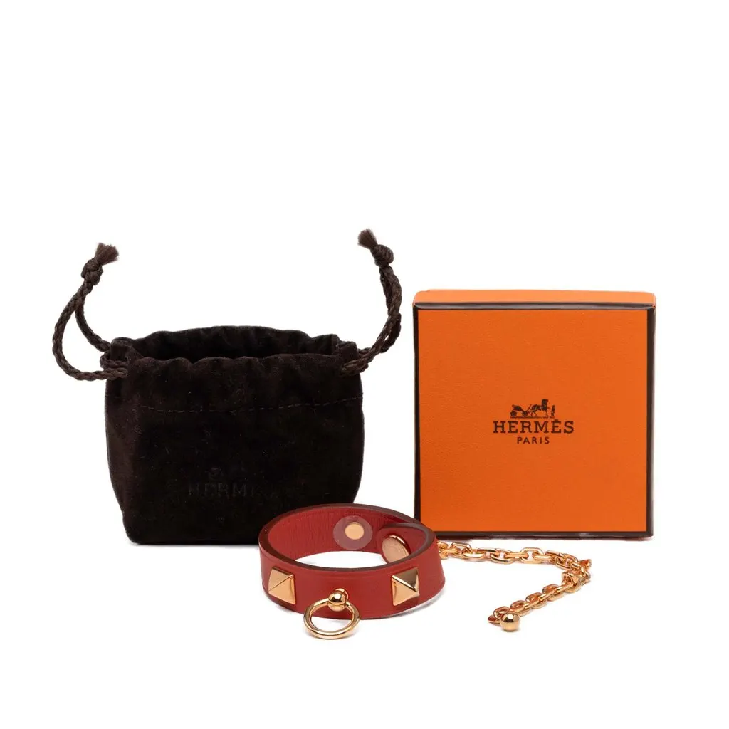 Hermès Swift Rivale Glove Clip Red Leather Very good - Box View