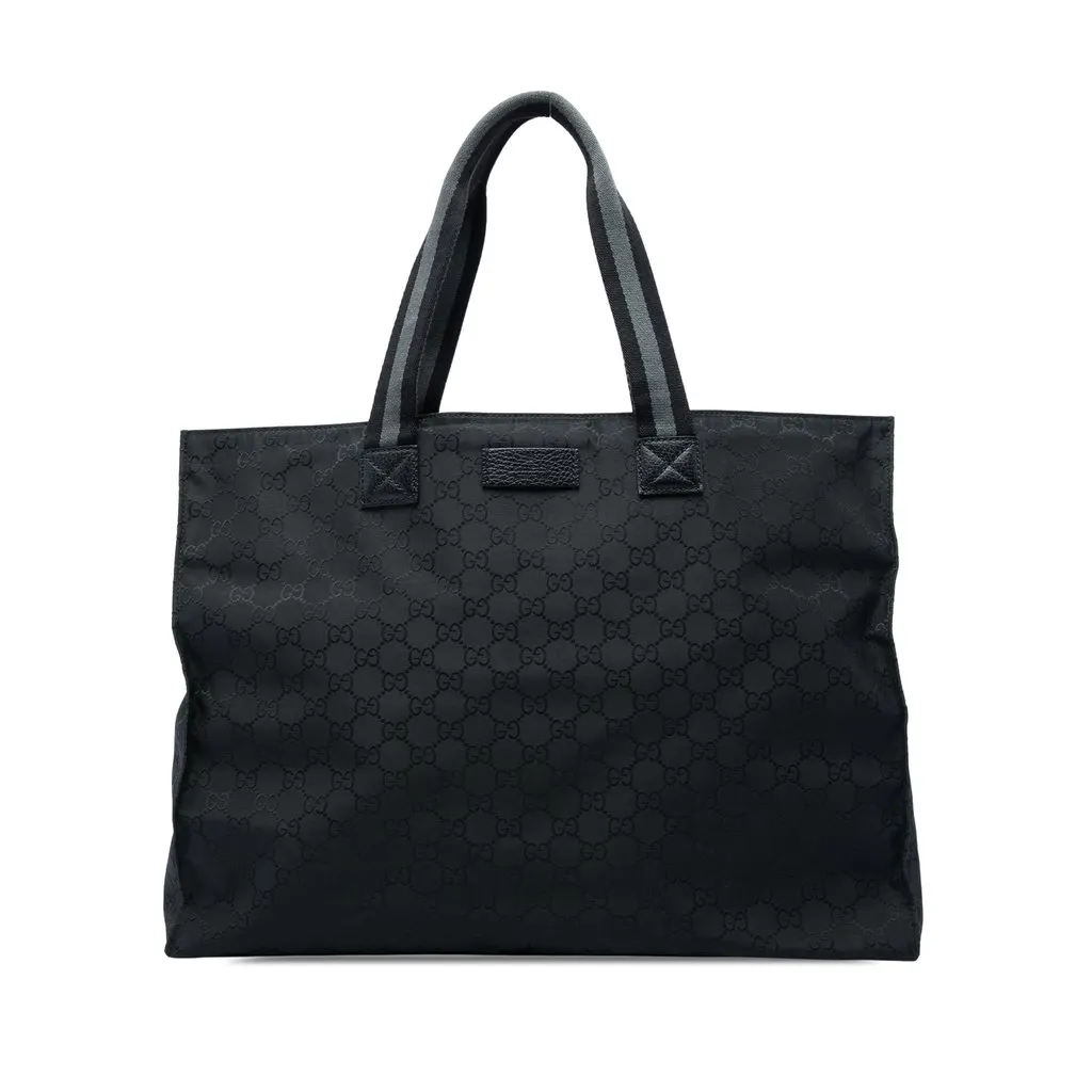Gucci GG Nylon Web Tote Black Very good - Front View