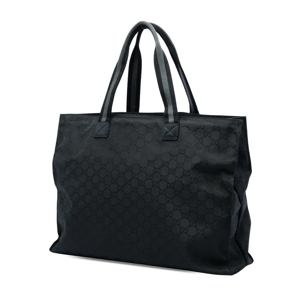 Gucci GG Nylon Web Tote Black Very good - Back View