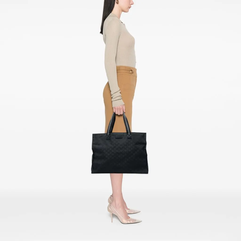 Gucci GG Nylon Web Tote Black Very good - Box View