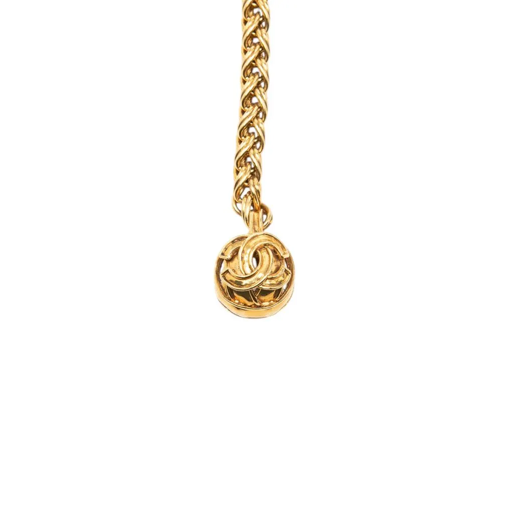 Chanel CC Gold Plated Chain Charm Belt Gold Metal Very good - Back View