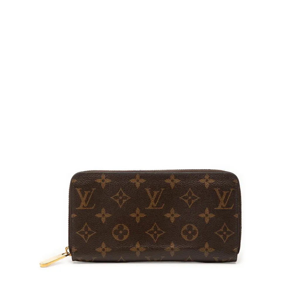 Louis Vuitton Monogram Zippy Long Wallet Brown Very good - Front View