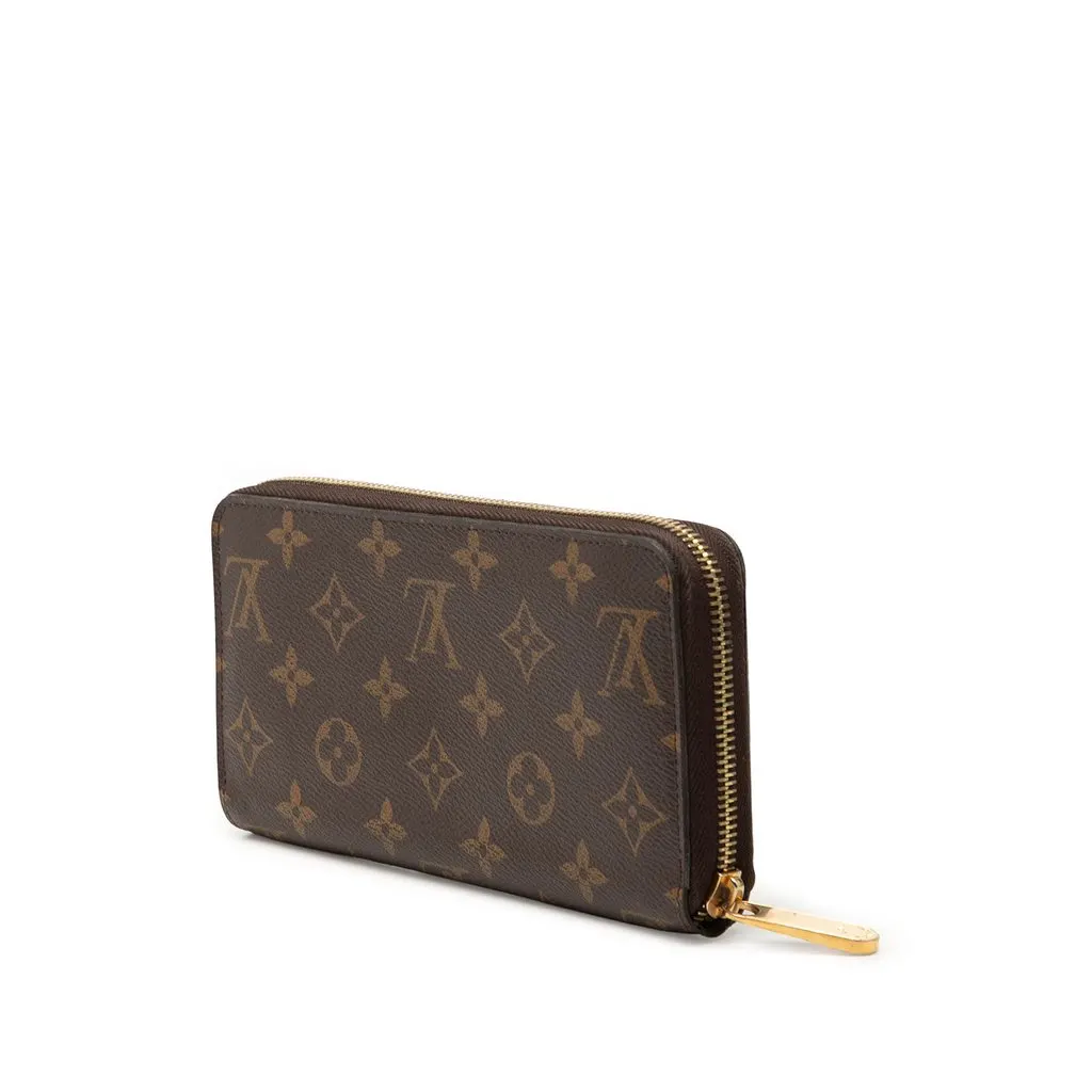 Louis Vuitton Monogram Zippy Long Wallet Brown Very good - Back View