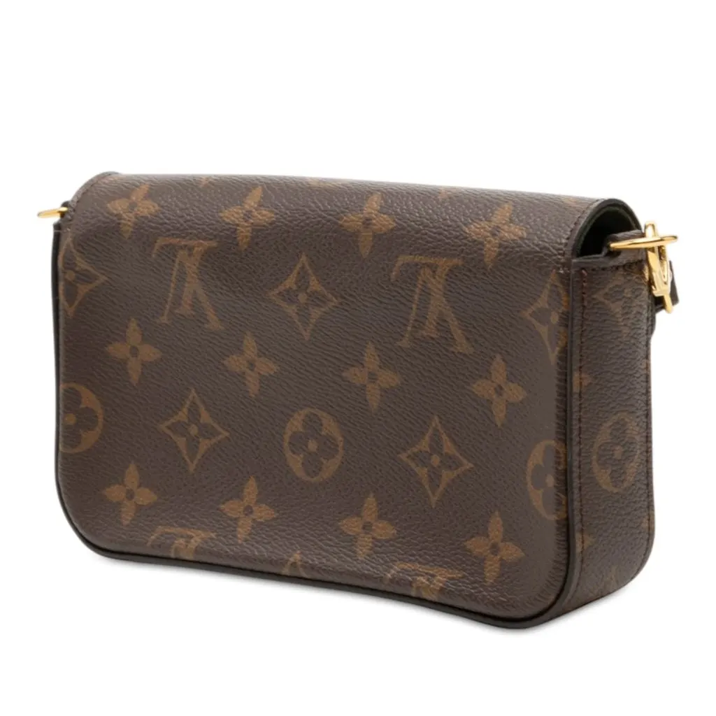 Louis Vuitton Monogram Felicie Strap And Go Brown Canvas Very good - Back View