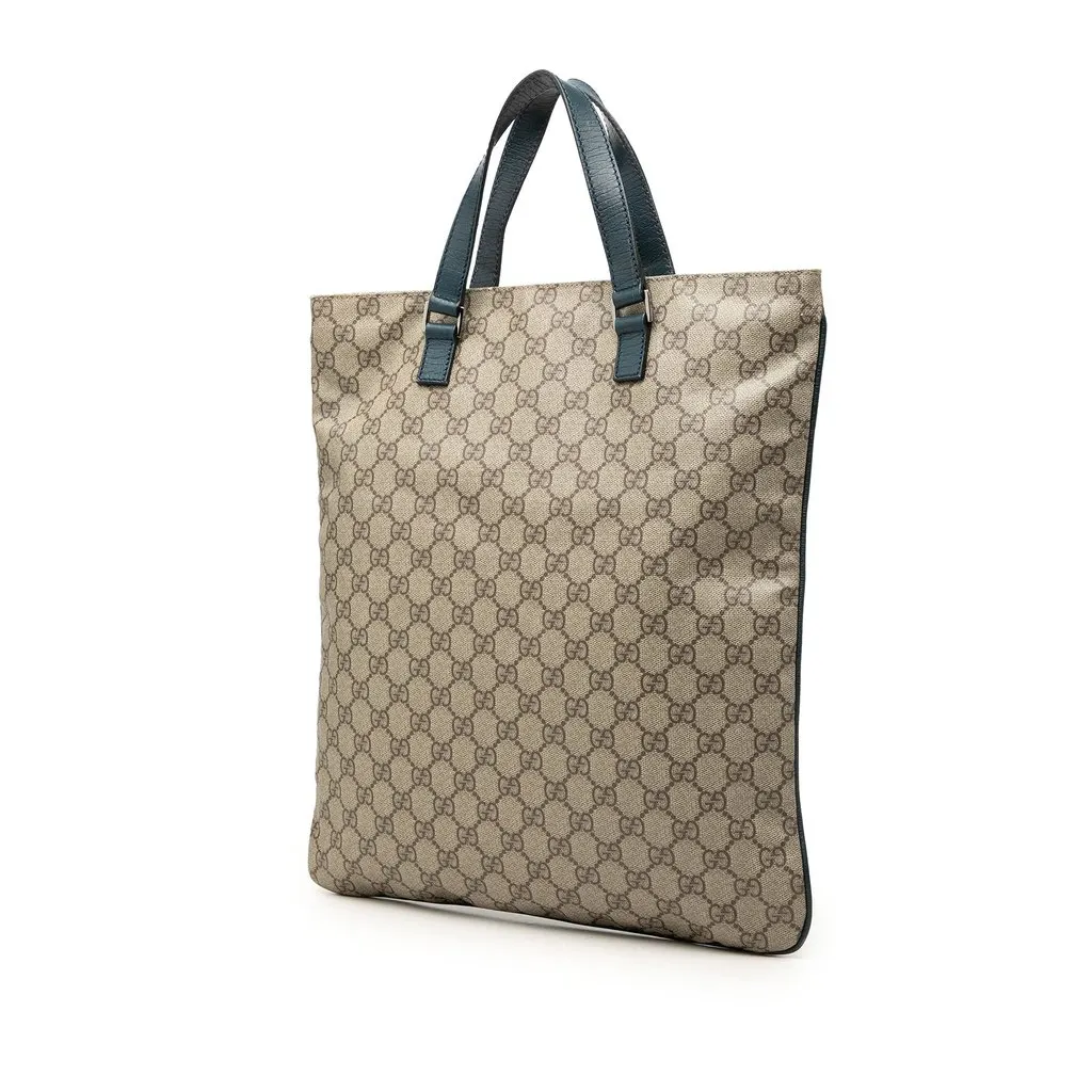 Gucci GG Supreme Tote Beige Canvas Good - Back View