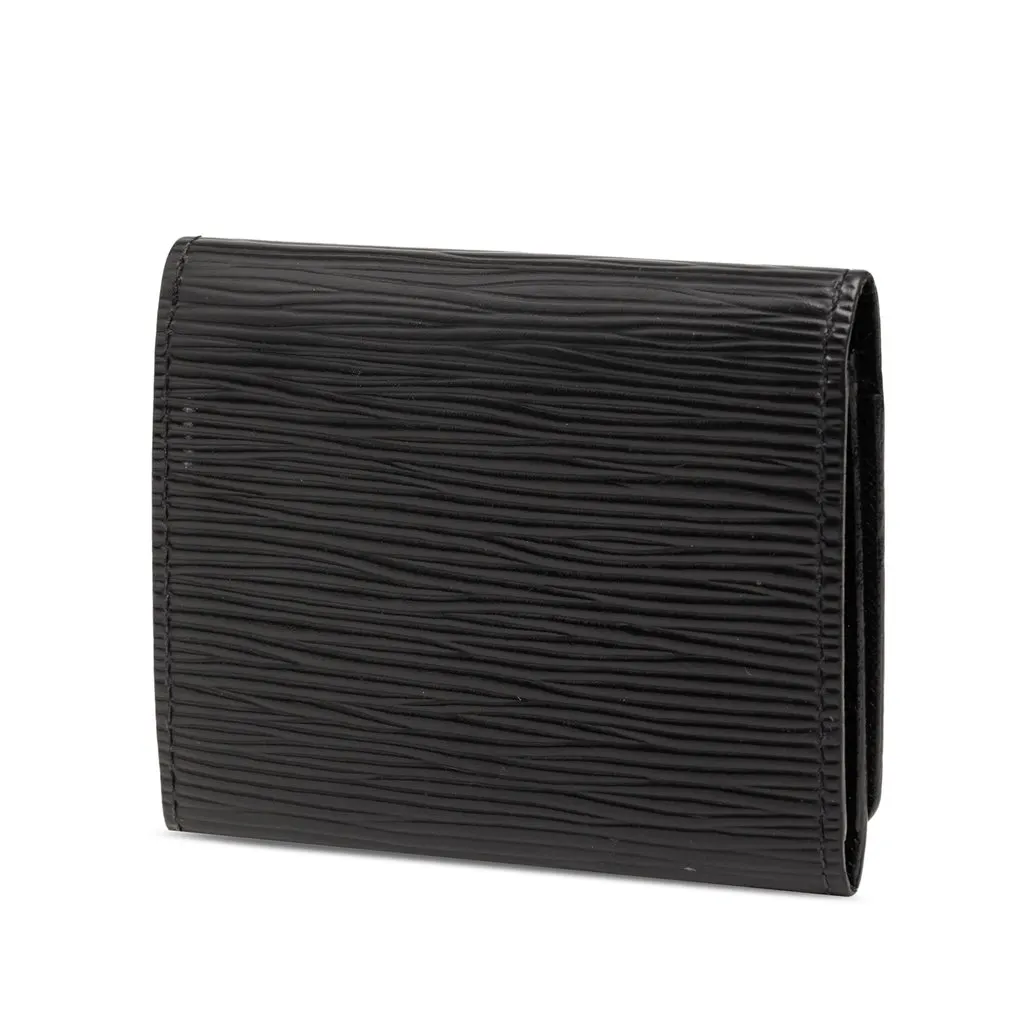 Louis Vuitton Epi Envelope Business Card Holder Black Leather Very good - Back View
