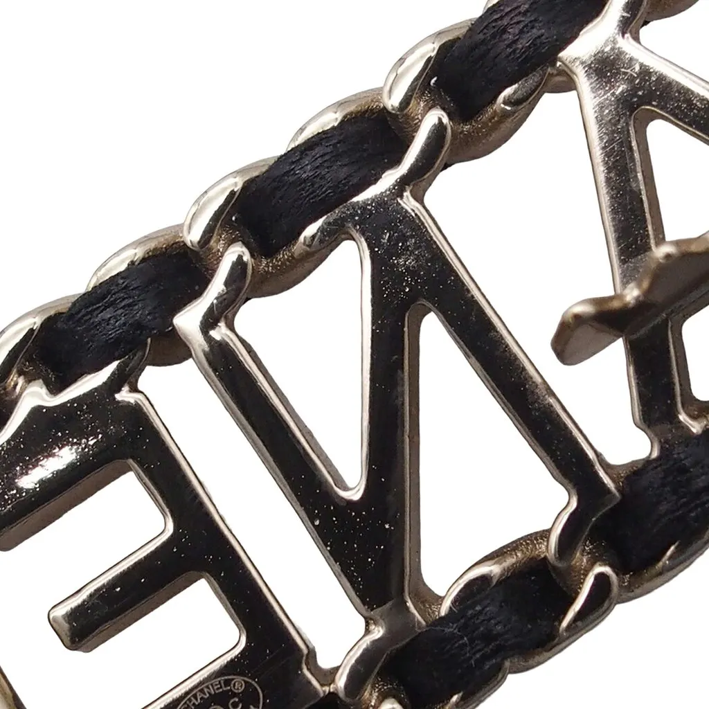 Chanel Gold Plated Lambskin Allure Logo Hair Clip Gold Metal Very good - Inside View