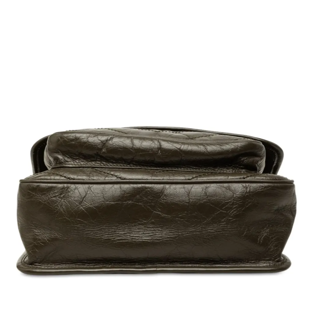 Saint Laurent Medium Crinkled Calfskin Niki Brown Leather Very good - Inside View