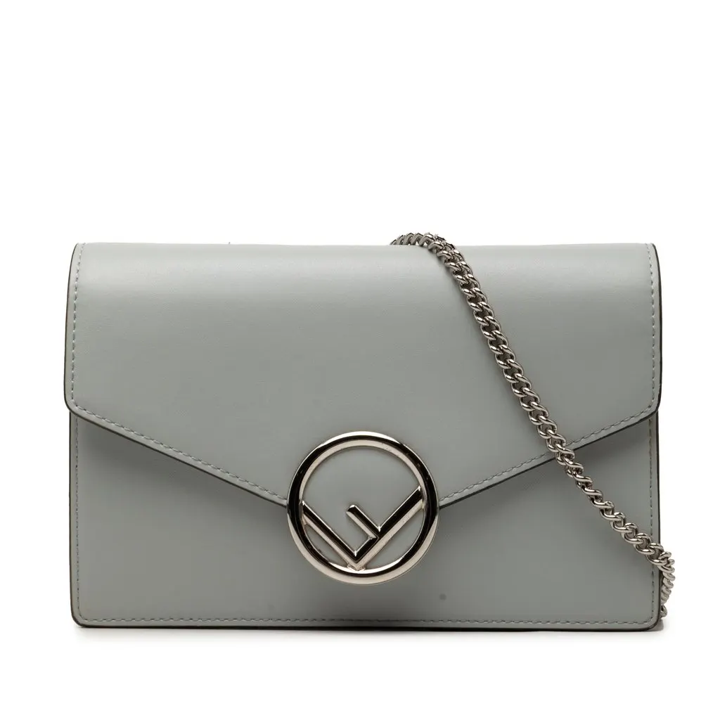 Fendi Leather F Is Fendi Envelope Wallet On Chain MultiColor Leather Very good - Front View