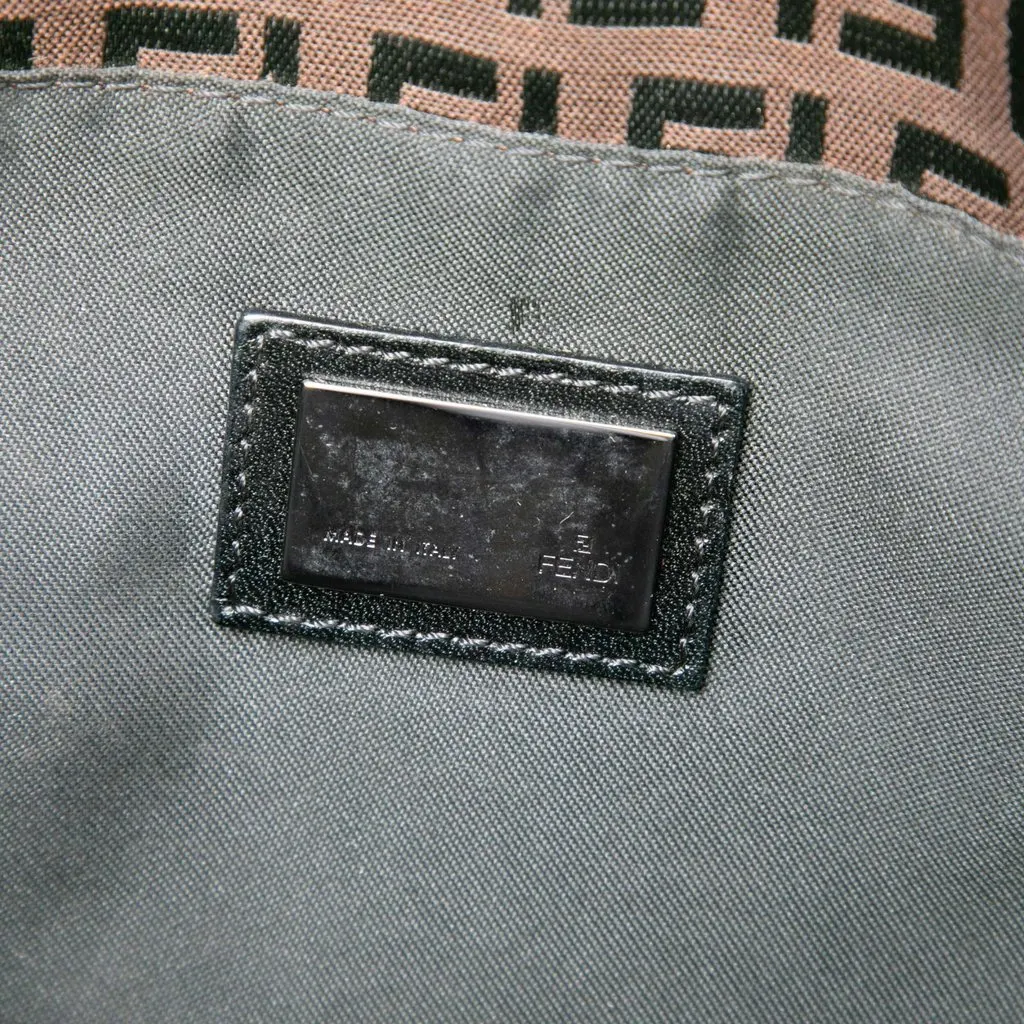 Fendi Zucchino Canvas Tote Brown Canvas Good - Box View