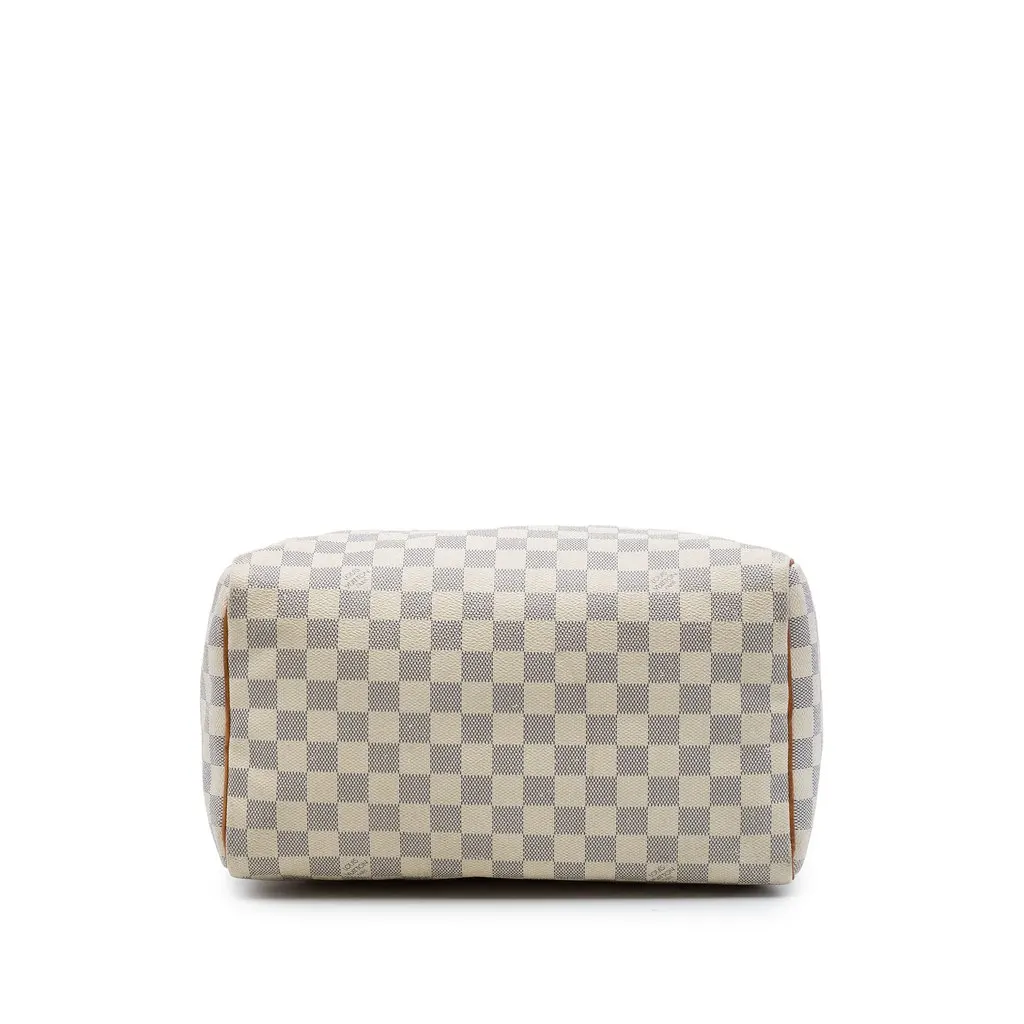 Louis Vuitton Damier Azur Speedy 30 White Canvas Good - Inside View