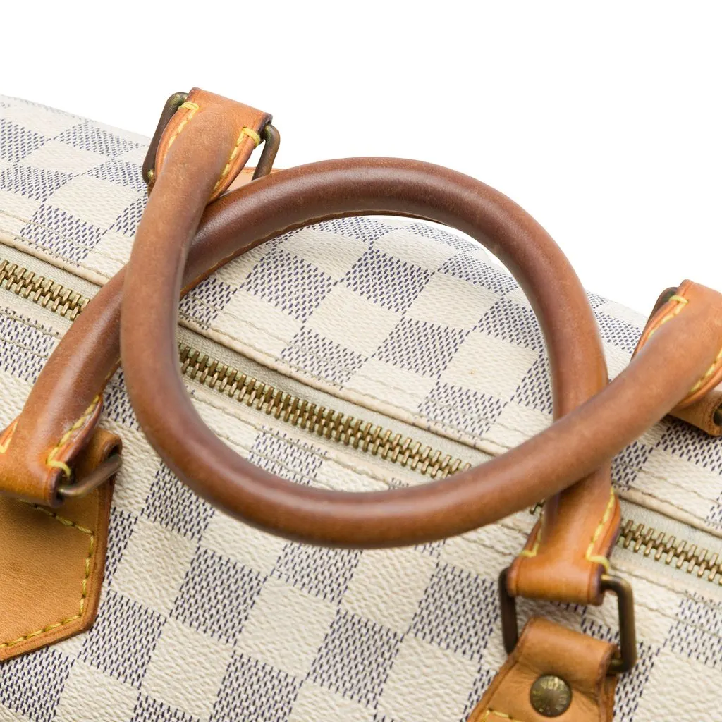 Louis Vuitton Damier Azur Speedy 30 White Canvas Good - Box View