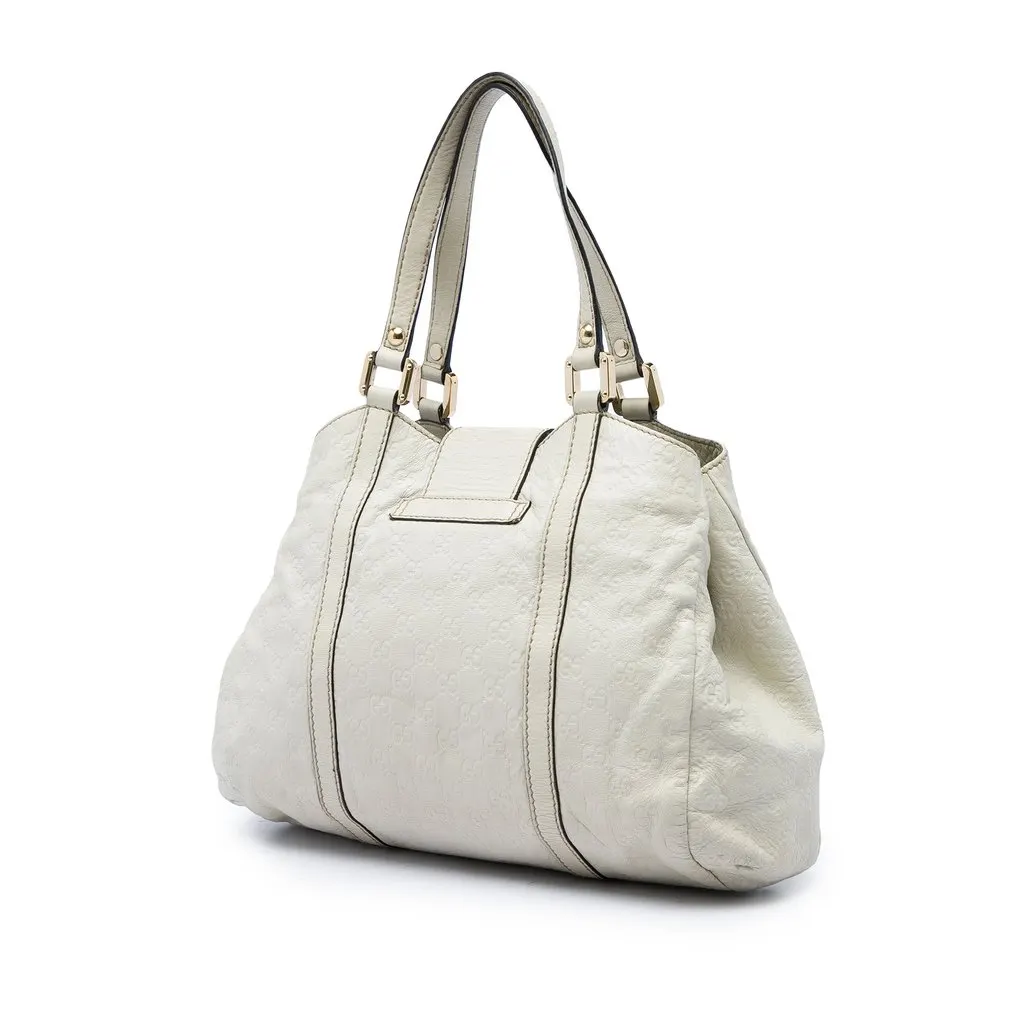 Gucci Guccissima New Ladies Tote White Leather Very good - Back View