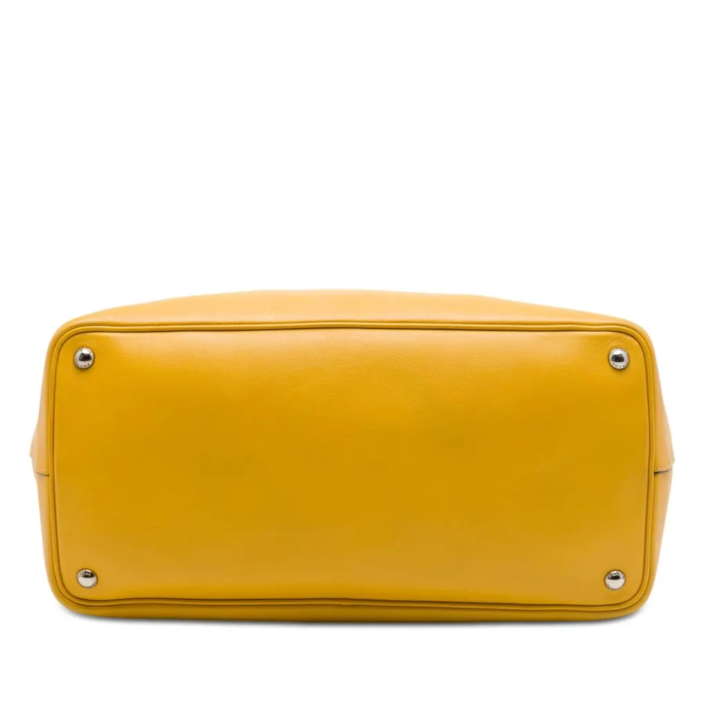 Prada City Calf Leather Buckle Tote Yellow Leather Very good - Inside View