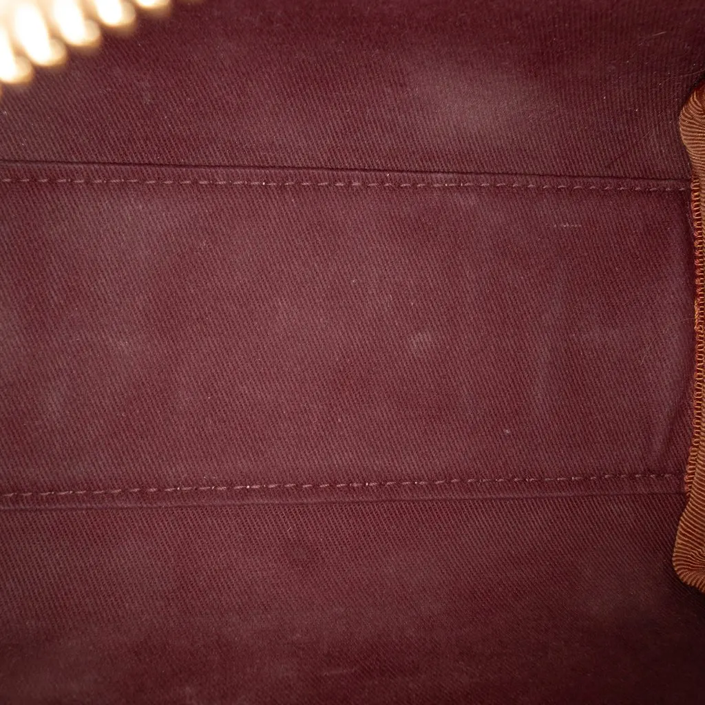 Burberry Mini House Check Coated Canvas Bowling Bag Brown Very good - Model View