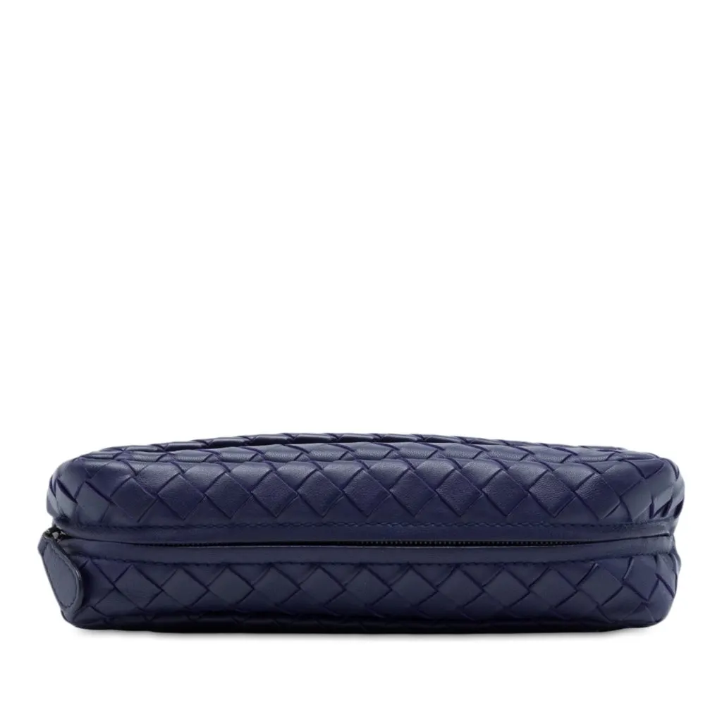 Bottega Veneta Mini Nappa Intrecciato Expandable Chain Flap Crossbody Purple Leather Very good - Inside View