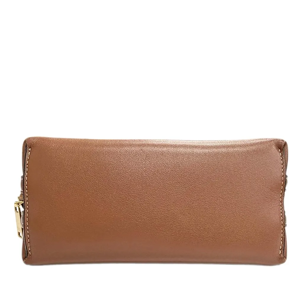 Celine Smooth Calfskin Cuir Triomphe Clutch on Chain Brown Leather Very good - Inside View