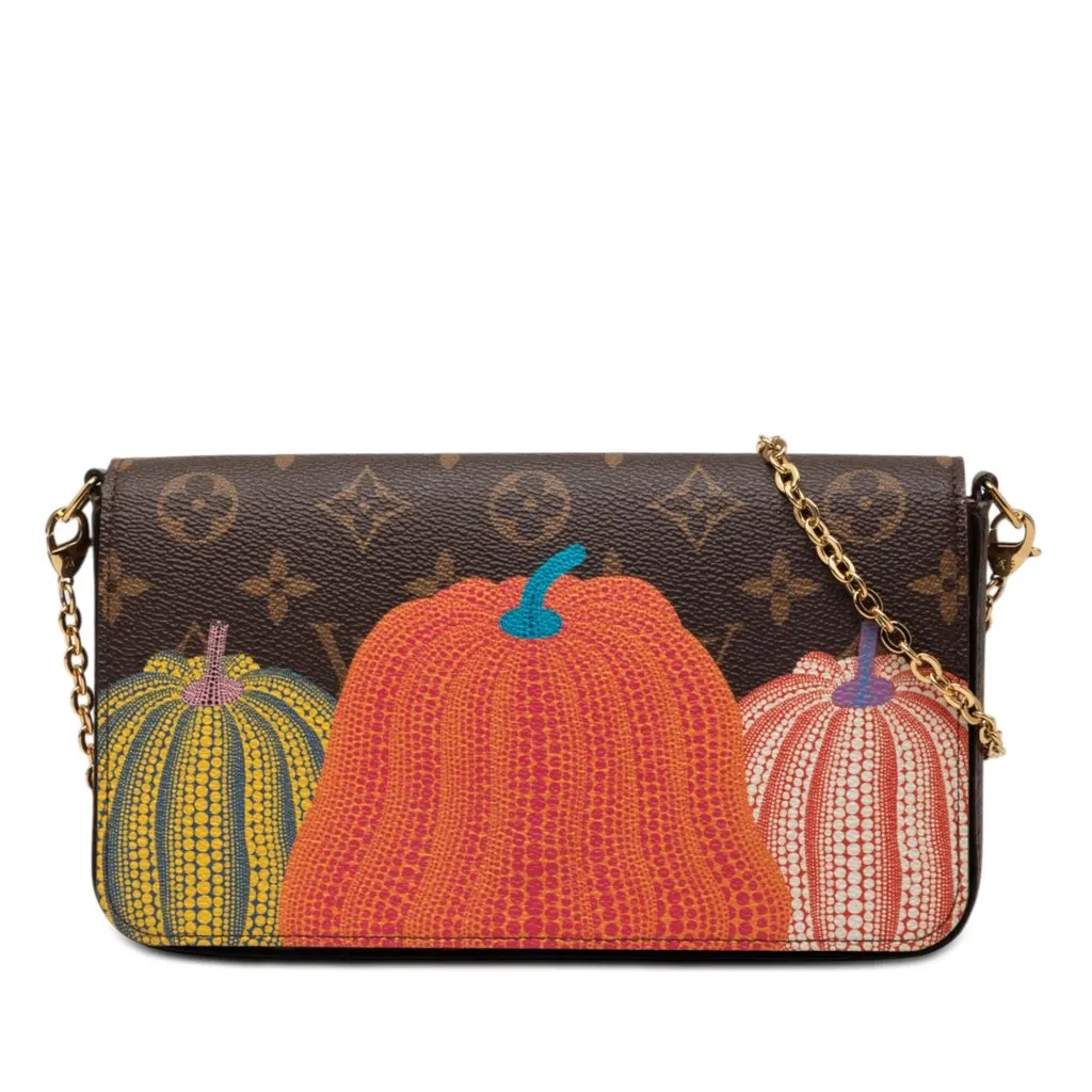 Louis Vuitton Yayoi Kusama Monogram Pumpkins Pochette Felicie Brown Very good - Front View