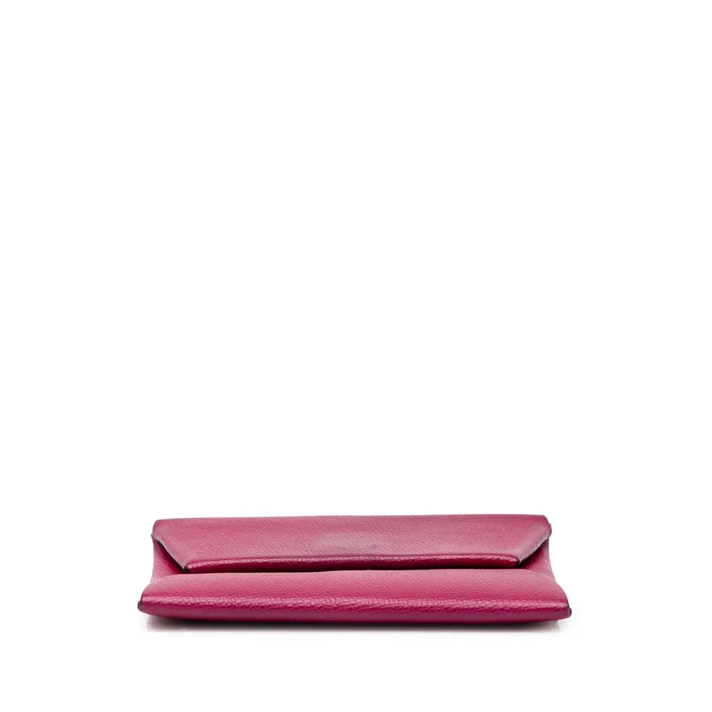 Hermès Epsom Bastia Coin Purse Purple Leather Good - Inside View