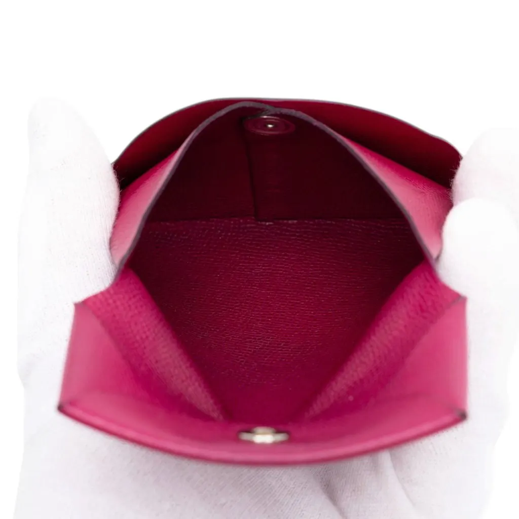 Hermès Epsom Bastia Coin Purse Purple Leather Good - Box View