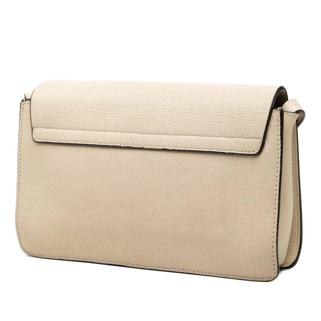 Chloé Small Goatskin Faye Crossbody Brown Leather Good - Back View