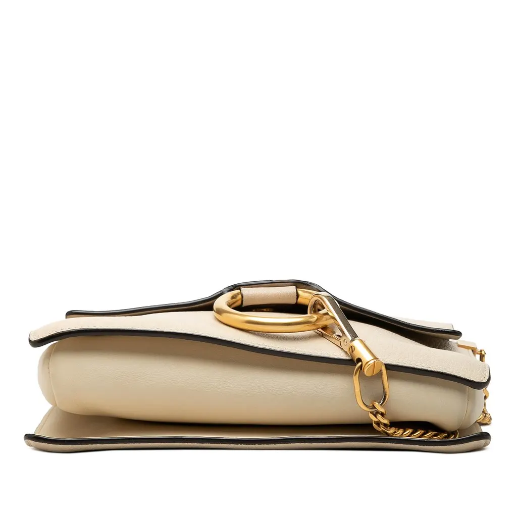 Chloé Small Goatskin Faye Crossbody Brown Leather Good - Inside View