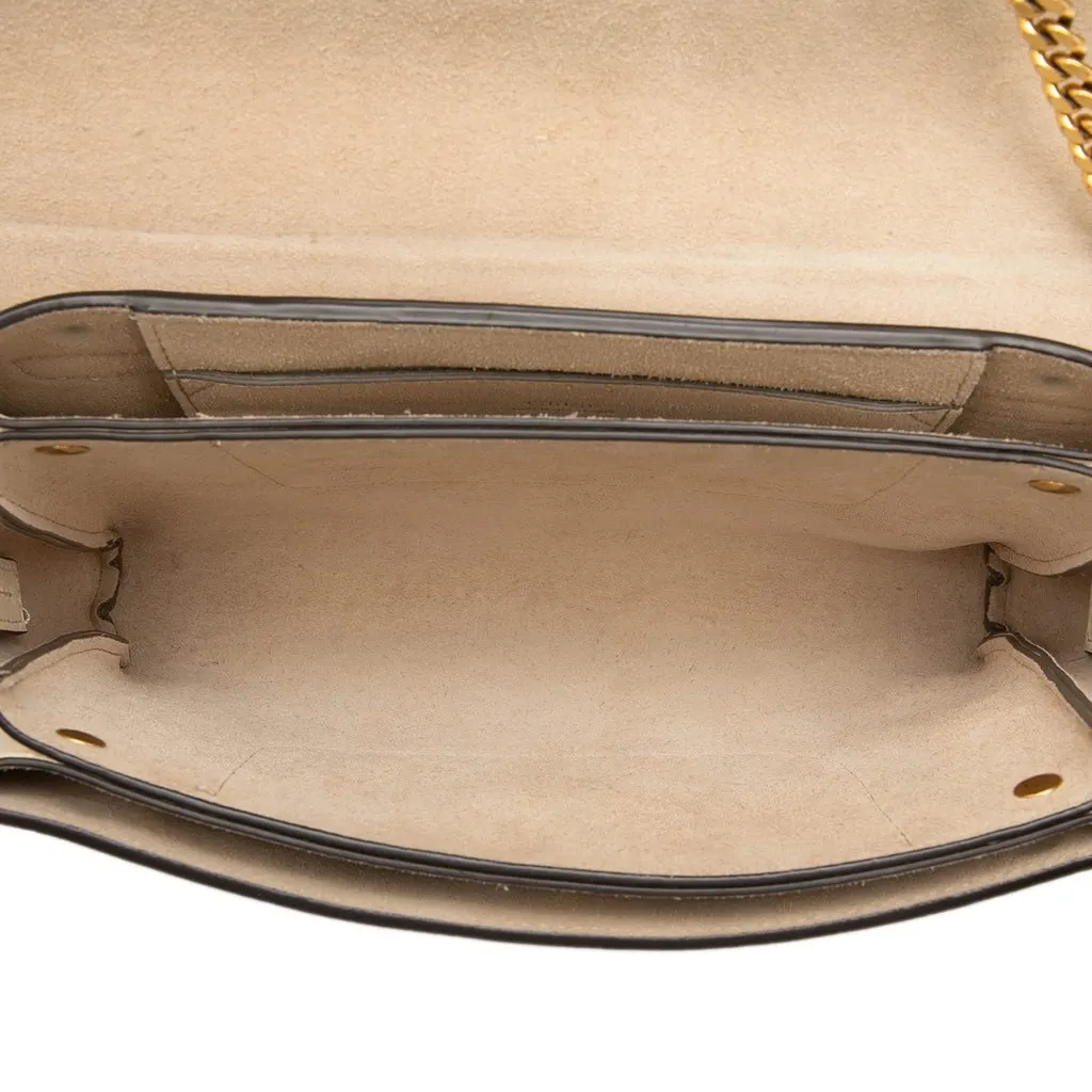 Chloé Small Goatskin Faye Crossbody Brown Leather Good - Model View